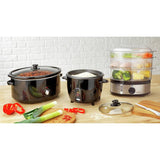 Cookworks 1.5L compact slow cooker black, imported from the UK