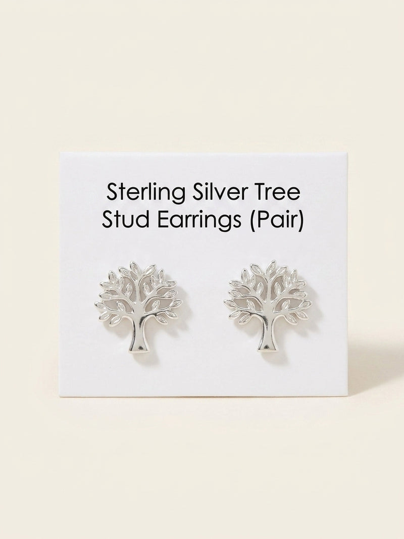 Mulberry Tree stud earrings sterling silver (British brand)