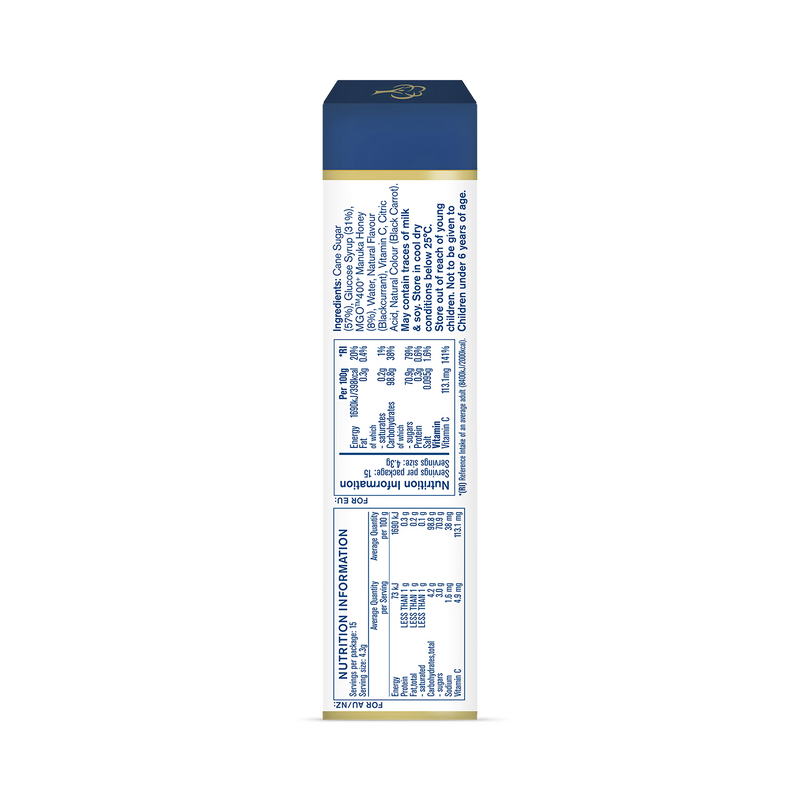 Manuka Health Manuka honey drops blackcurrant 65g, UK version