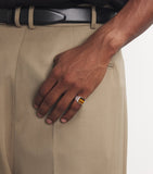 Tom Wood ring cushion tiger eye sterling silver, imported from the UK