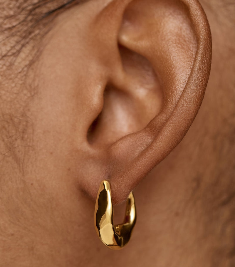 Monica Vinader Antica hoop earrings 18kt gold vermeil (British brand)