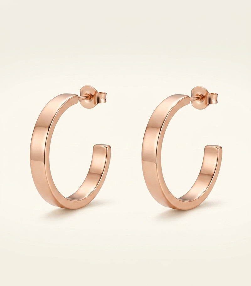 Cartier LOVE hoop earrings 18k rose gold, imported from the UK