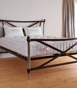 Harrods Medium Bedstead Mattress with Calico Pocket Springs and Natural Fillings 150cm x 200cm- Buy online at McGrocer