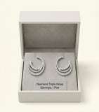 Cartier Etincelle diamond hoop earrings in white gold - British product