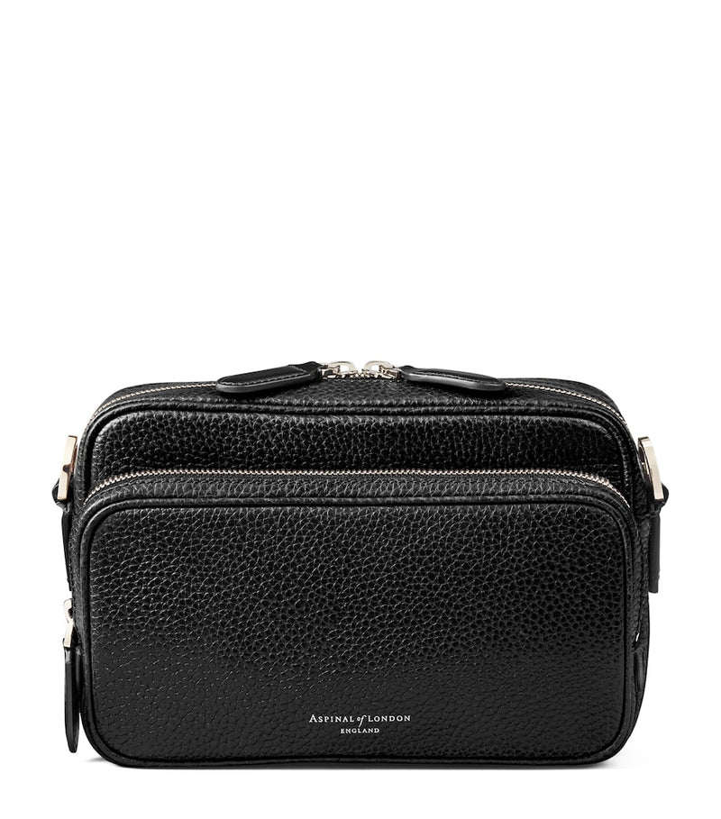 Aspinal of London Leather Reporter East West Messenger Bag, UK version