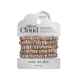 Superdrug Silver Cloud Silver Ion Infused Satin Skinny Scrunchies Caramel 5 Pack- Buy online at McGrocer