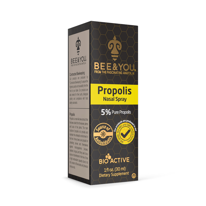 BEE&YOU Propolis Raw Honey Nasal Spray 30ml, imported from the UK