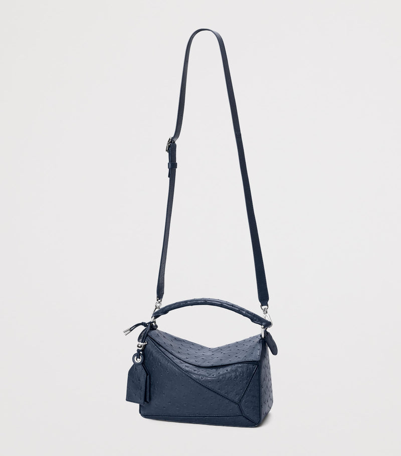 LOEWE Puzzle handbag small ostrich leather, imported from the UK
