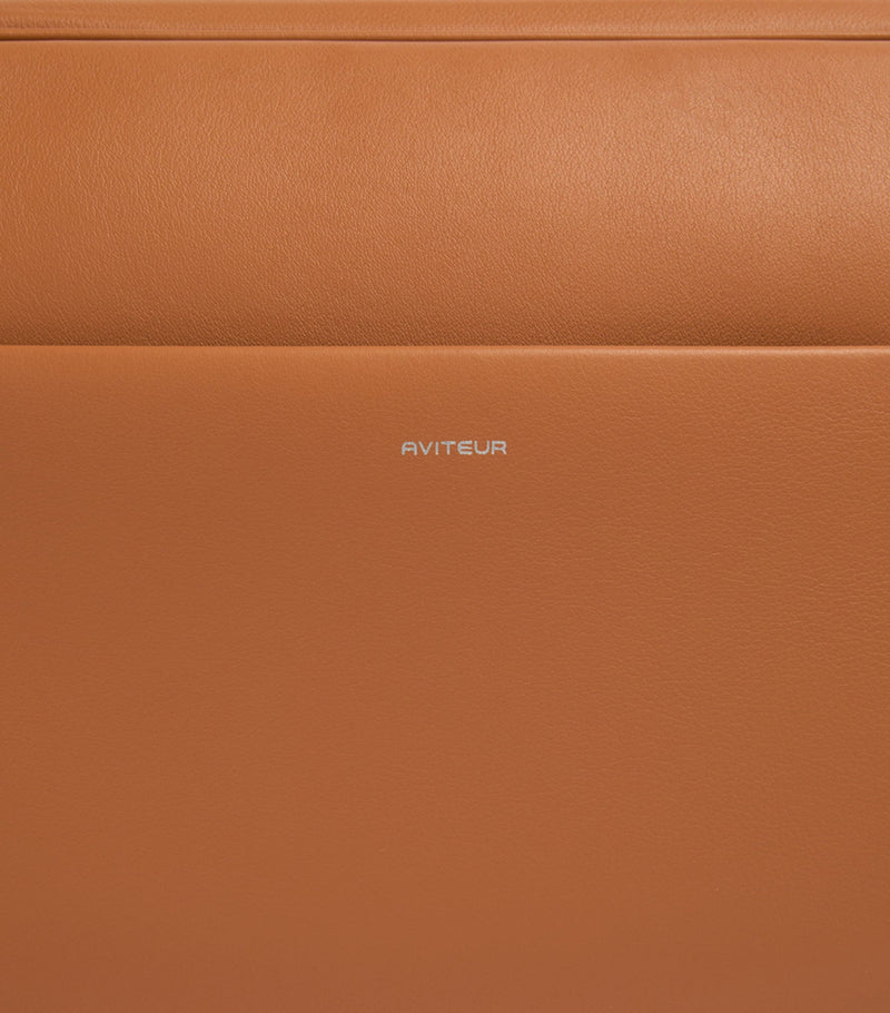 Aviteur leather trolley-sleeve laptop case - British product