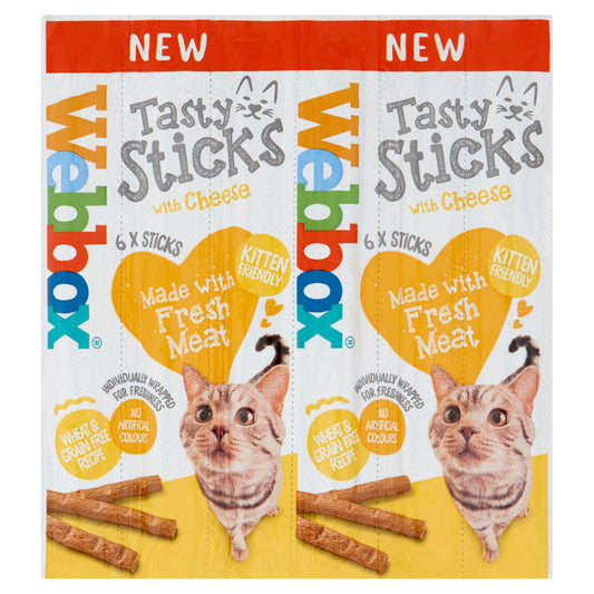 Webbox Tasty Sticks Cheese Cat Treats x6 30g GOODS Sainsburys   