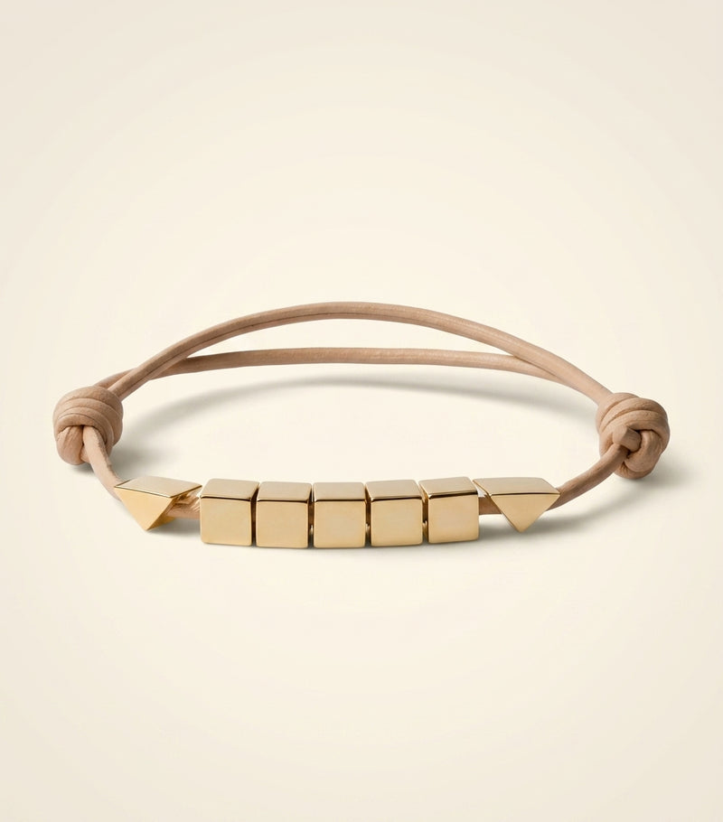 Prada Nappa leather bracelet with triangle logo, imported from the UK