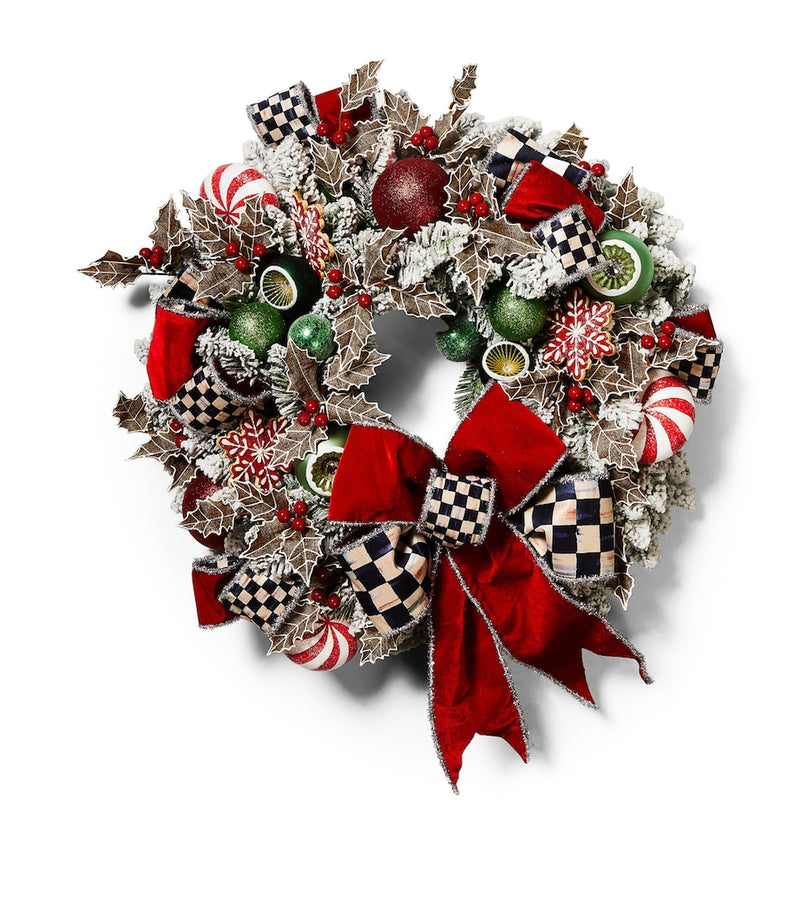 MacKenzie-Childs Light-Up Bake Shop Wreath 71cm - British product