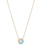 Piaget pendant necklace rose gold turquoise diamond, imported from the UK