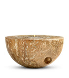 Marchanta dark travertine candle holder 36cm - British product