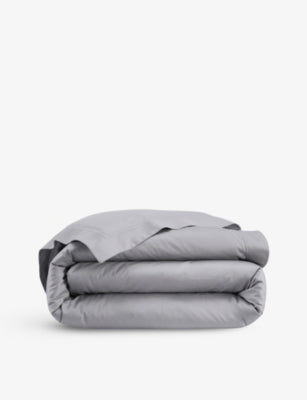 Triomphe cotton duvet cover - PLATINE - Double