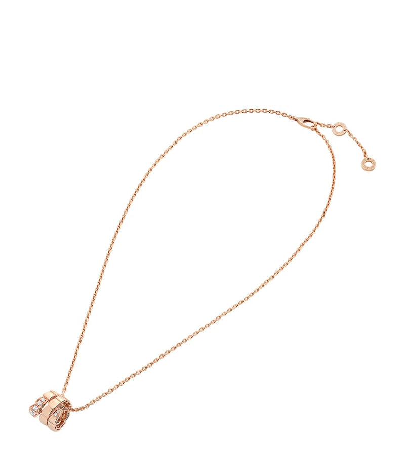 Bvlgari Serpenti Viper rose gold diamond necklace - British product