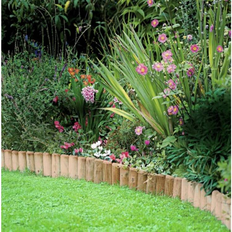Flexible log roll edging pack of two 1.8m rolls, UK version