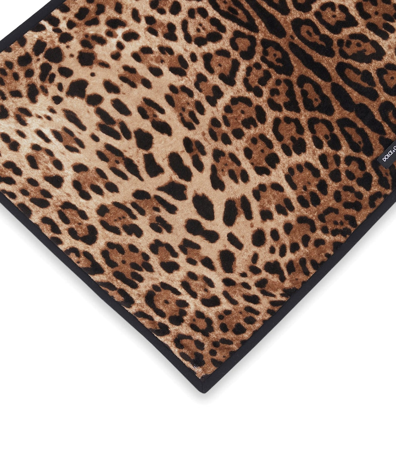 Dolce&Gabbana leopard print bath mat 54cm x 87cm - British product