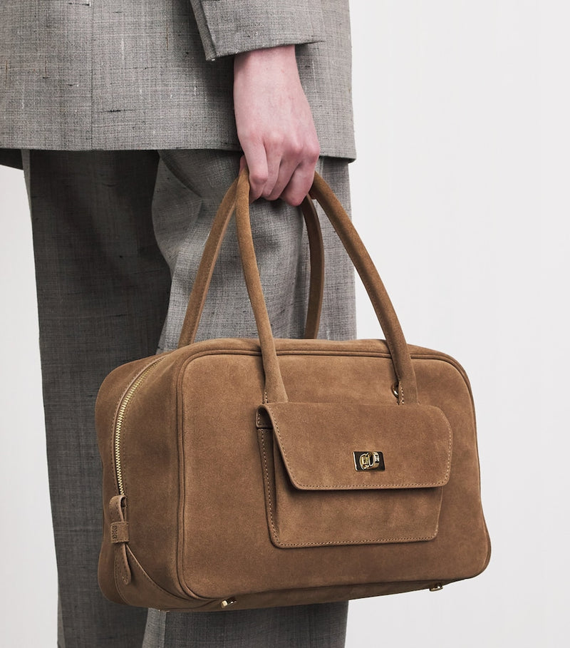 Sandro Paris suede Ezmeh shoulder bag, imported from the UK