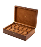 WOLF Brogue 10-piece watch box with lock, UK version