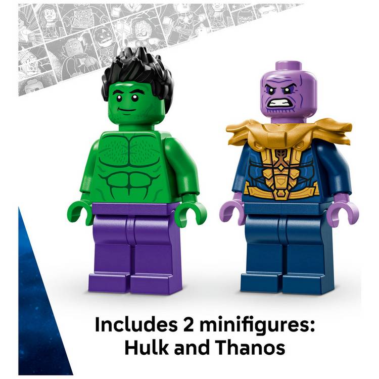 LEGO Marvel Hulk Truck vs. Thanos building toy set 76312 (British brand)