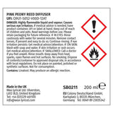 Wax Lyrical reed diffuser Pink Peony 200ml, UK version