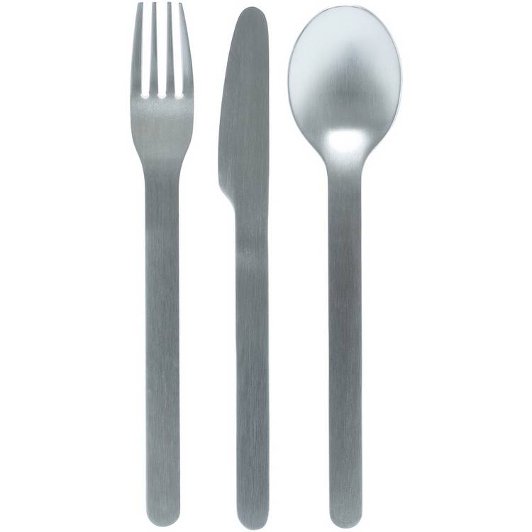 Smash stainless steel cutlery set in plastic pod, imported from the UK