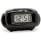Acctim Aura LCD alarm clock black compact (British brand)
