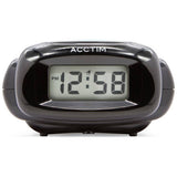 Acctim Aura LCD alarm clock black compact (British brand)