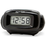 Acctim Aura LCD alarm clock black compact (British brand)