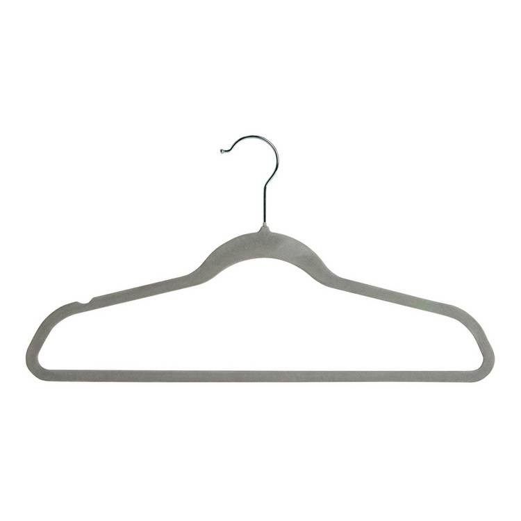 Argos Home grey velvet flocked hangers set of 10, UK version