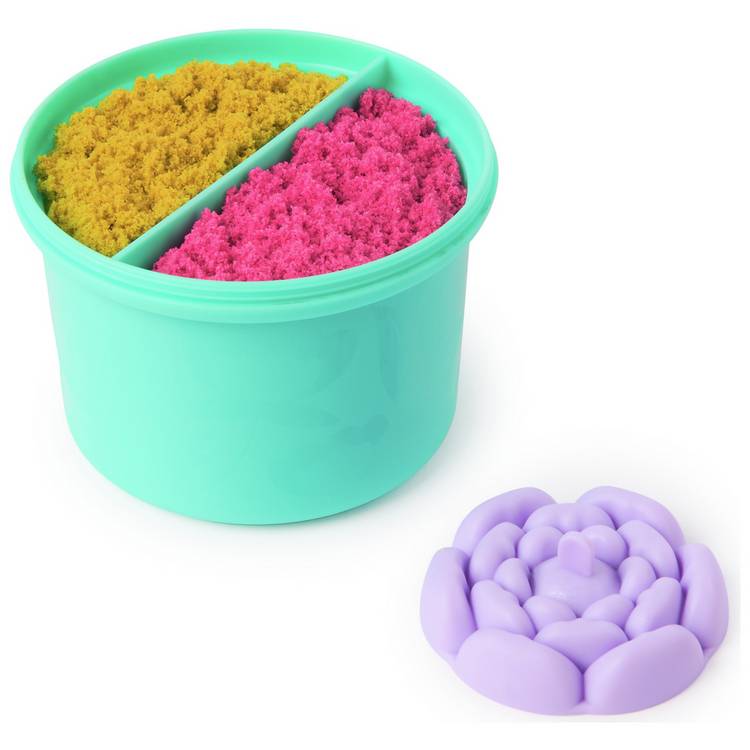 Kinetic Sand Squish Blossom sensory sand kit 227g, UK version
