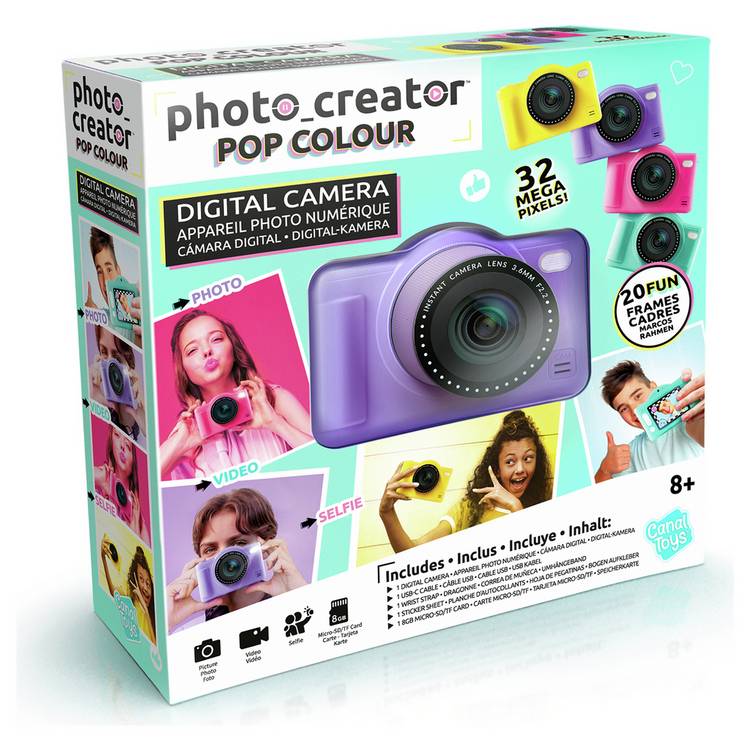 Photo Creator Pop Colour Purple children's digital camera, imported from the UK