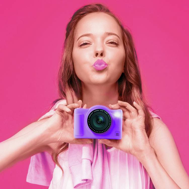 Photo Creator Pop Colour Purple children's digital camera, imported from the UK