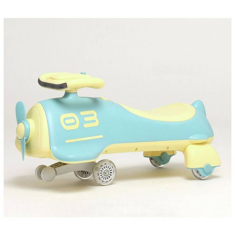 Twist And Glide foot to floor ride on toy airplane-shaped (British brand)