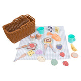 Argos Chad Valley Wooden Picnic Basket Pretend Play Set (H12 x W26.5 x D14.5cm)- Buy online at McGrocer