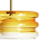 Habitat ribbed ombre glass pendant light orange - British product