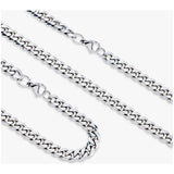 Revere men's diamond cut curb chain and bracelet set (British brand)