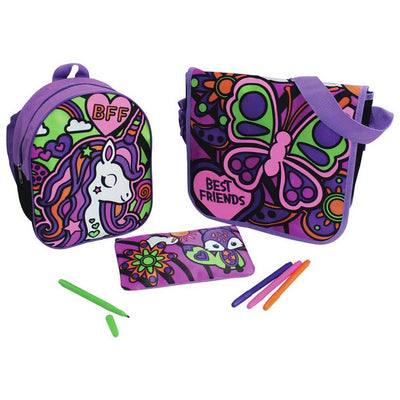 Argos Chad Valley Be U Design Your Own Bag Set Art and Craft Activity Set H21 x W30 x D5.5cm- Buy online at McGrocer