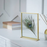 Argos Habitat Gold Reeded Glass Metal Picture Frame 5x7 inch- Buy online at McGrocer