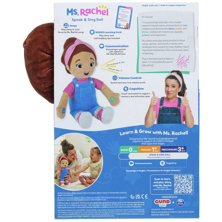 Ms. Rachel Speak And Sing Doll, UK version