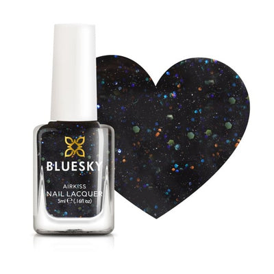Superdrug Bluesky Kids Airkiss Nail Polish Starry Night Black Glitter- Buy online at McGrocer