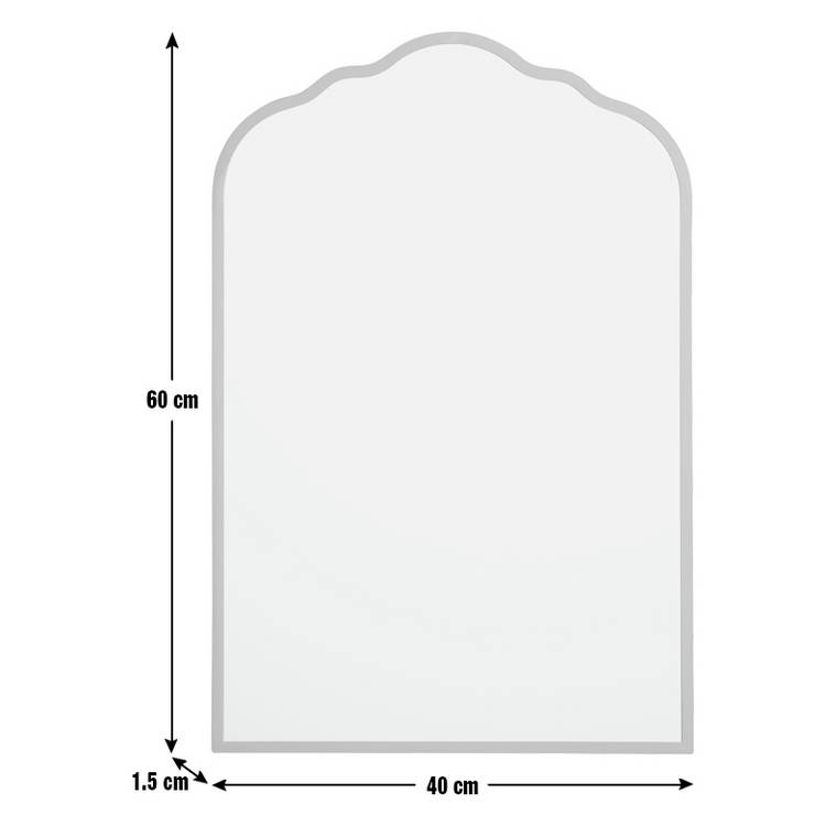 Argos Home gold curved wall mirror 60x40cm, imported from the UK