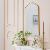 Argos Home gold curved wall mirror 60x40cm, imported from the UK