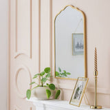 Argos Home gold curved wall mirror 60x40cm, imported from the UK