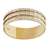 Revere 9ct gold diamond cut wedding ring - British product