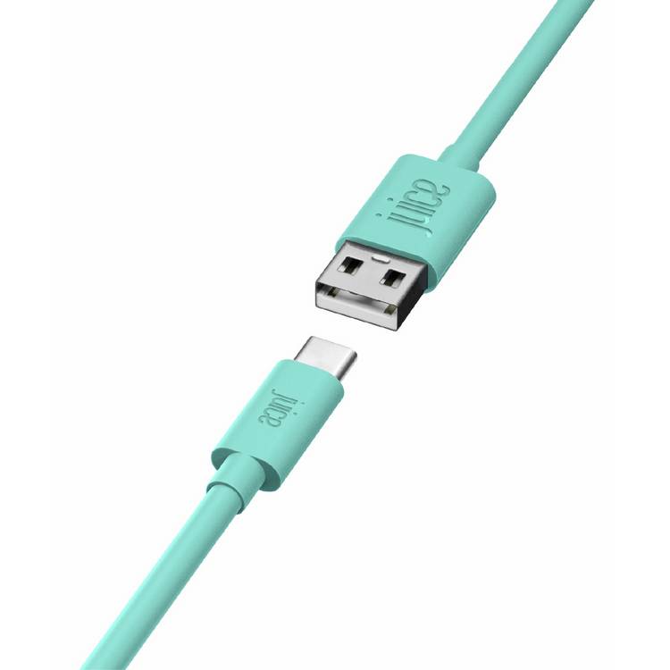 Juice USB-C charging cable teal 2m (British brand)