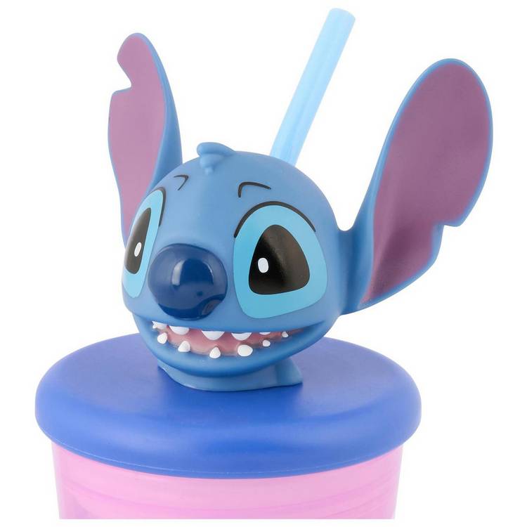 Disney Stitch character cup lilac 440ml, imported from the UK