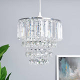 BHS Monroe glass pendant light chrome 25cm - British product