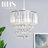BHS Monroe glass pendant light chrome 25cm - British product